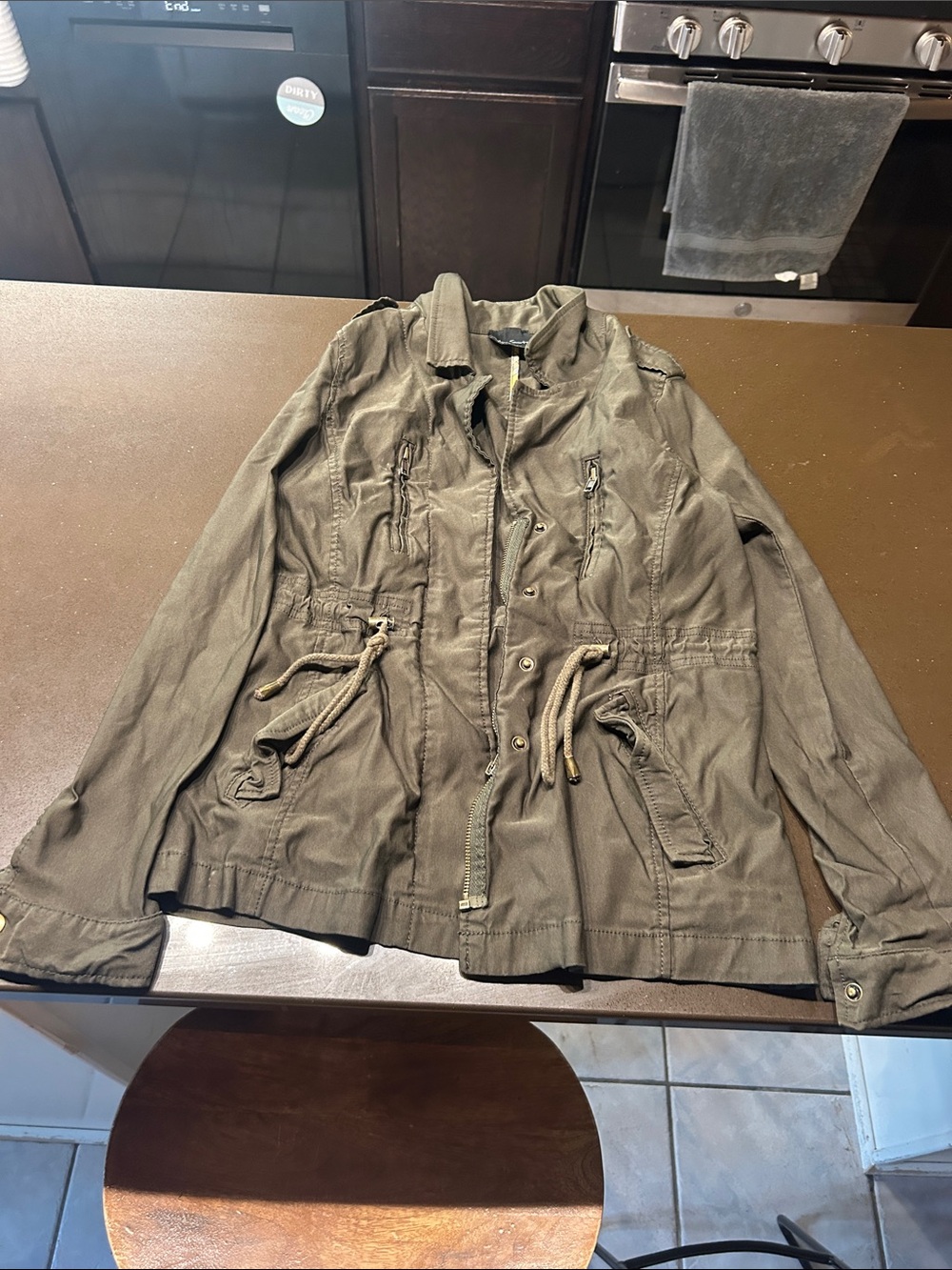 Army green jacket